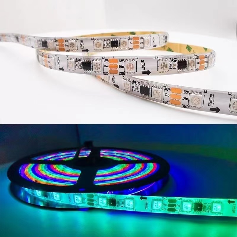 12V 24V ਐਡਰੈੱਸੇਬਲ RGBIC WS2811 ਡ੍ਰੀਮ ਕਲਰ LED ਸਟ੍ਰਿਪ (3)gie