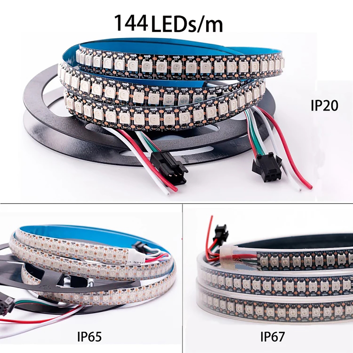 RGBIC 5V WS2812B ਵਿਅਕਤੀਗਤ ਤੌਰ 'ਤੇ ਪਤਾ ਲਗਾਉਣ ਯੋਗ 5050 RGB LED ਸਟ੍ਰਾਈਪ ਲਾਈਟ (6)uio