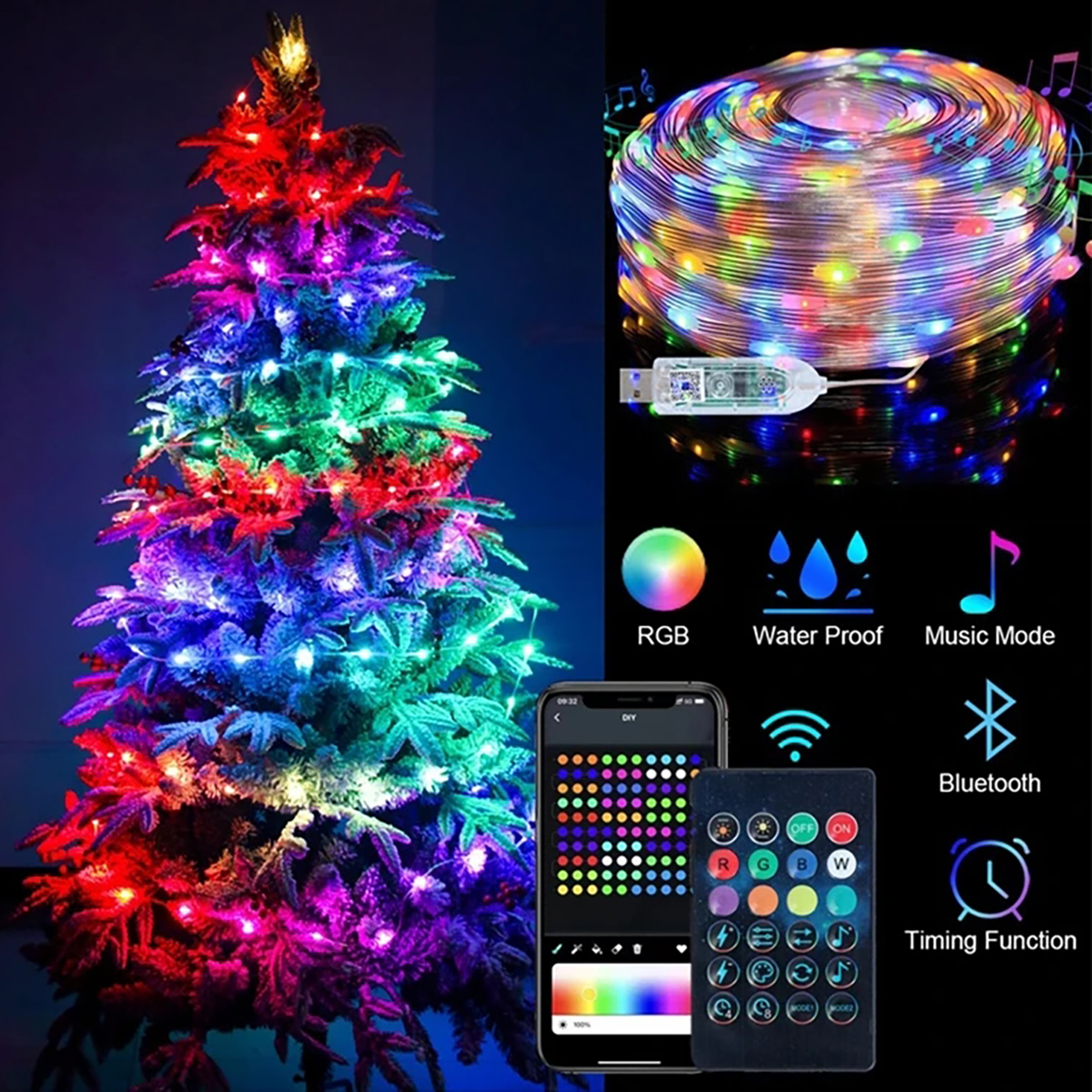 ਐਪ ਕੰਟਰੋਲ ਸਮਾਰਟ LED ਸਟ੍ਰਿੰਗ ਲਾਈਟ 5v USB (6)otj