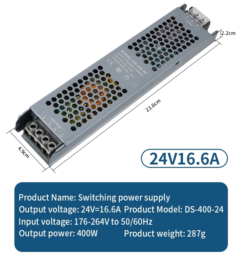 LED ਸਟ੍ਰਿਪ ਪਾਵਰ ਸਪਲਾਈ 110V 220V ਤੋਂ 5V 12V 24V (2)6p2