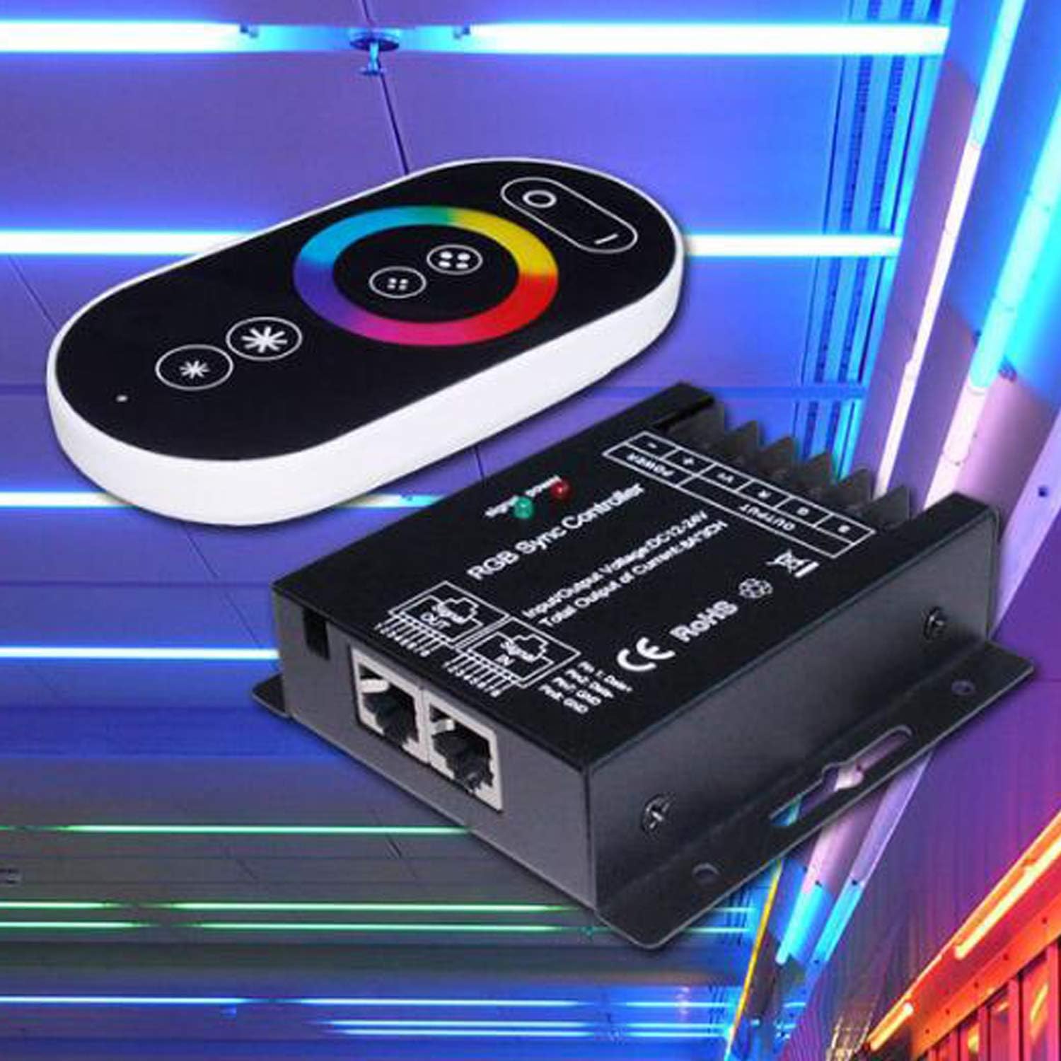 LED ਡਿਮਰ ਵਾਇਰਲੈੱਸ RF ਟੱਚ ਰਿਮੋਟ ਕੰਟਰੋਲਰ