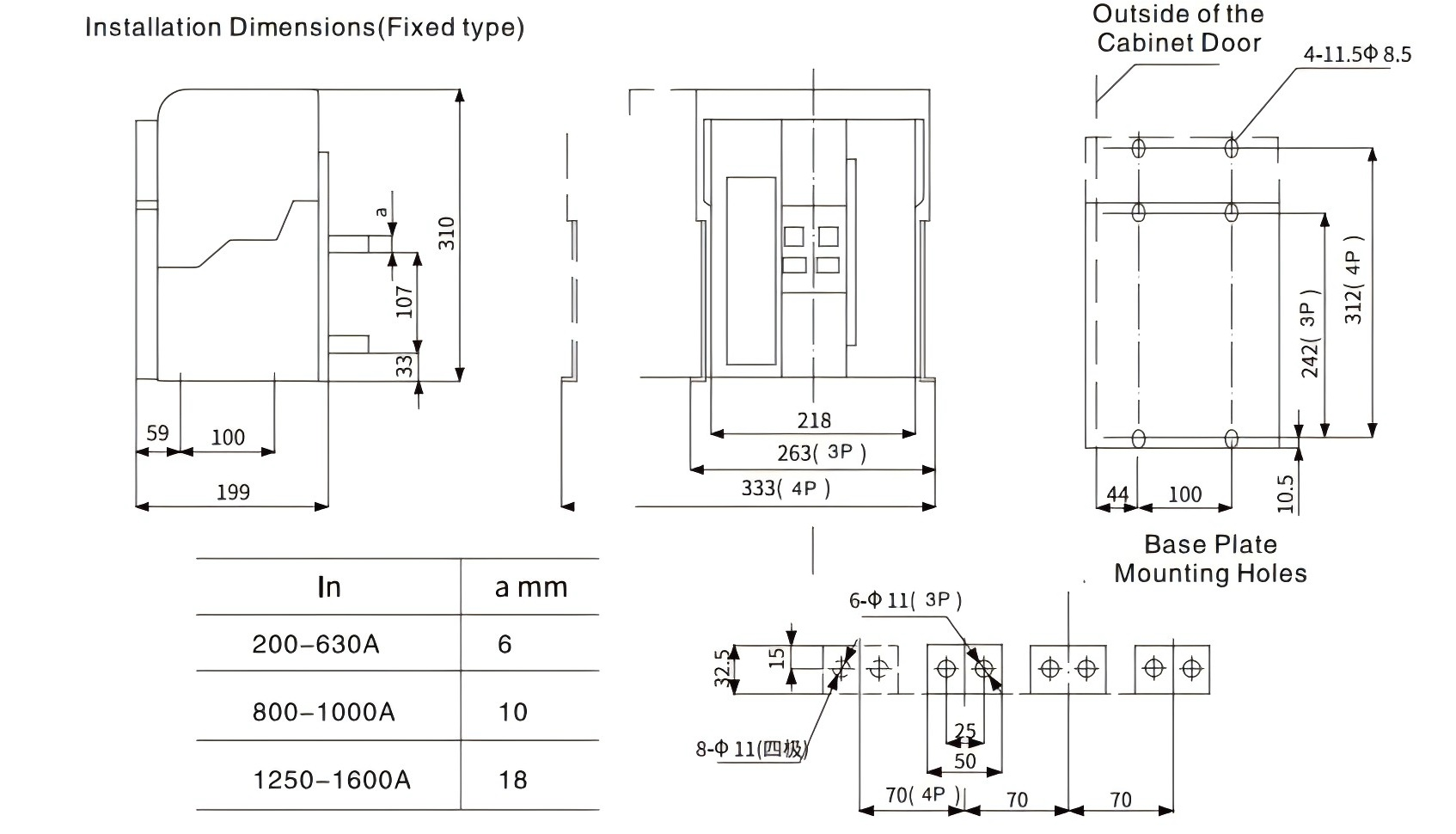 Intelligenter Universal-Leistungsschalter der Serie BYCW5-1600