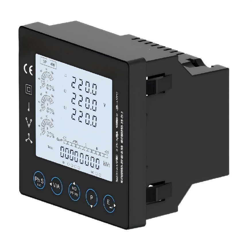 BY194E-ASY  LCD Display 3 Phase Energy Meter Remote Monitoring Management Multifunctional Power Quality Analyzer Power Meter