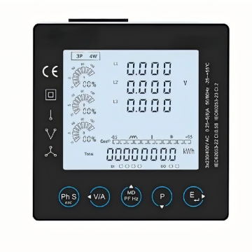 JKW1B Series Reactive Power Automatic Compensation Controller Thd Three-Phase Reactive 2-15 Harmonic Multifunctional Energy Power Meter 380V