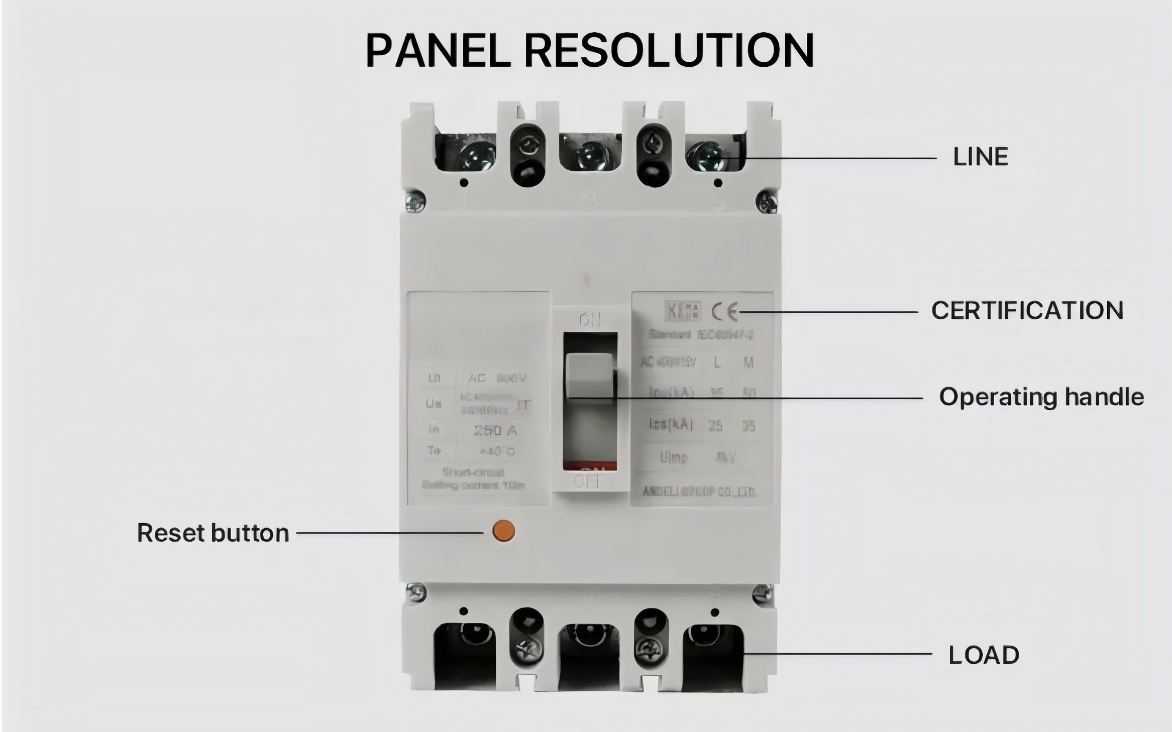 BYCM1EL - 250 Electronic Molded Case Residual Current Circuit Breaker