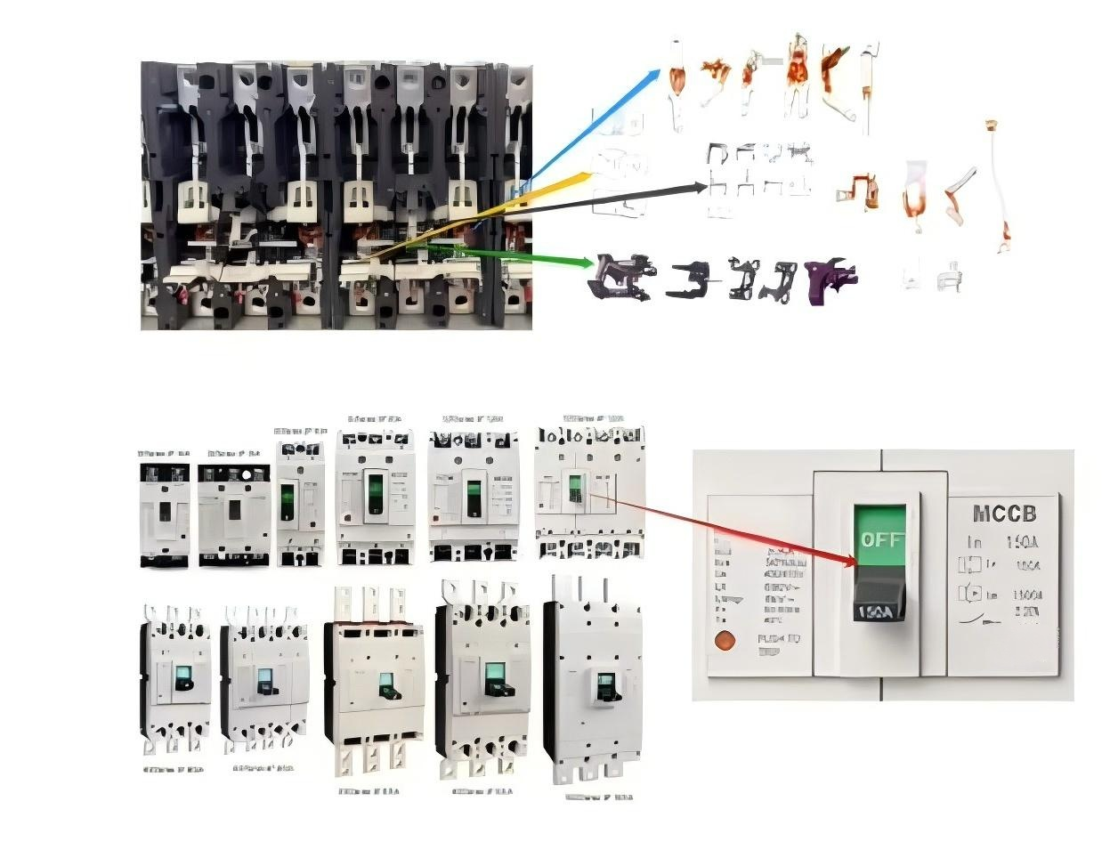 BYCM1E-125 Serie Kompaktleistungsschalter 250V MCCB Leistungsschalter MCCB Industrieller Kompaktleistungsschalter 3P Thermischer MCCB