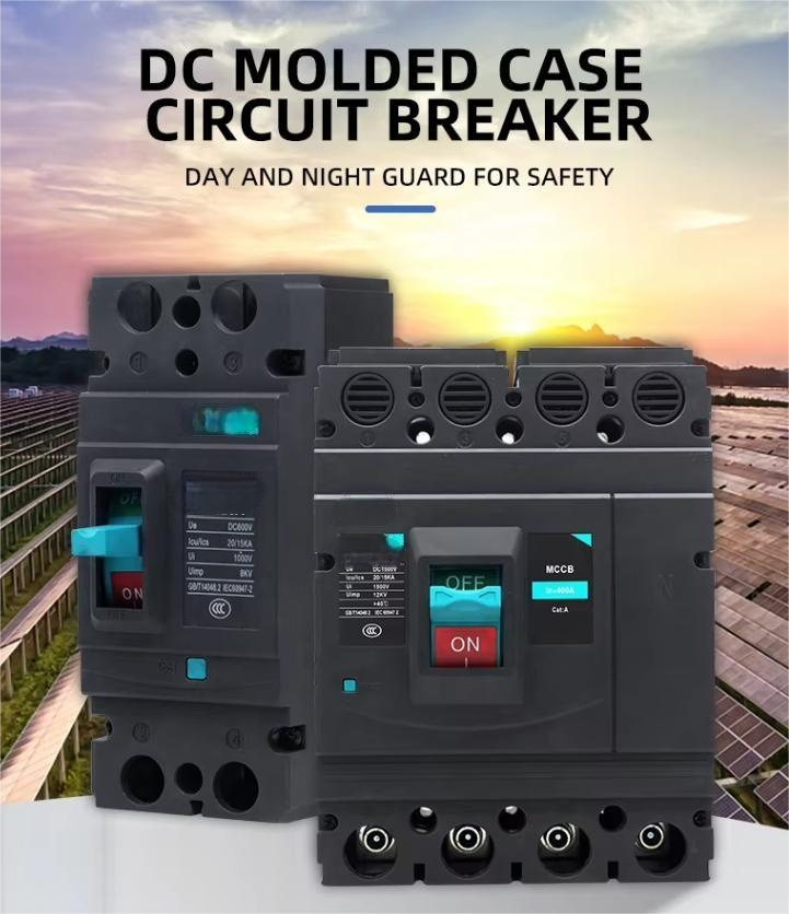 BYM6 Series New Energy Circuit Breaker Dc Pv Molded Circuit Breaker 3 Pole Solar Breaker MCCB Thermal Magnetic Trip for Solar PV System and Other DC System 650V