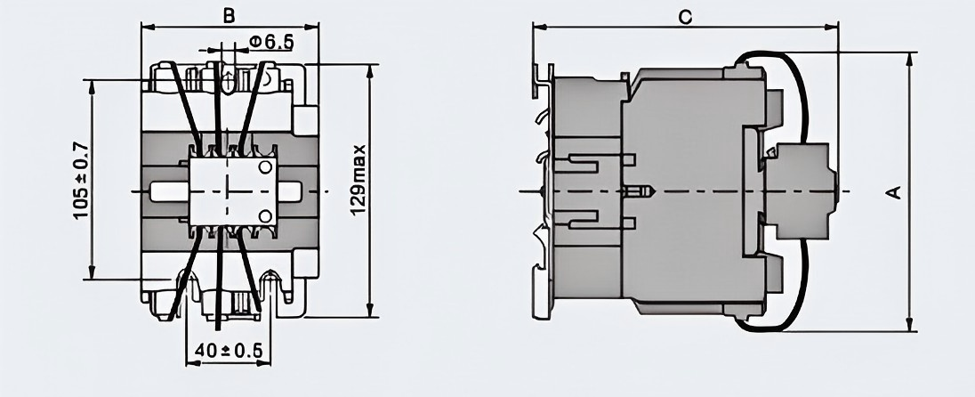 BY CJ19-63 Series SSPD 380v Ac Lc1-d40A Contactor Contractor Relay Ac Contactor Coils for Circuit Breaker Ac Contactor