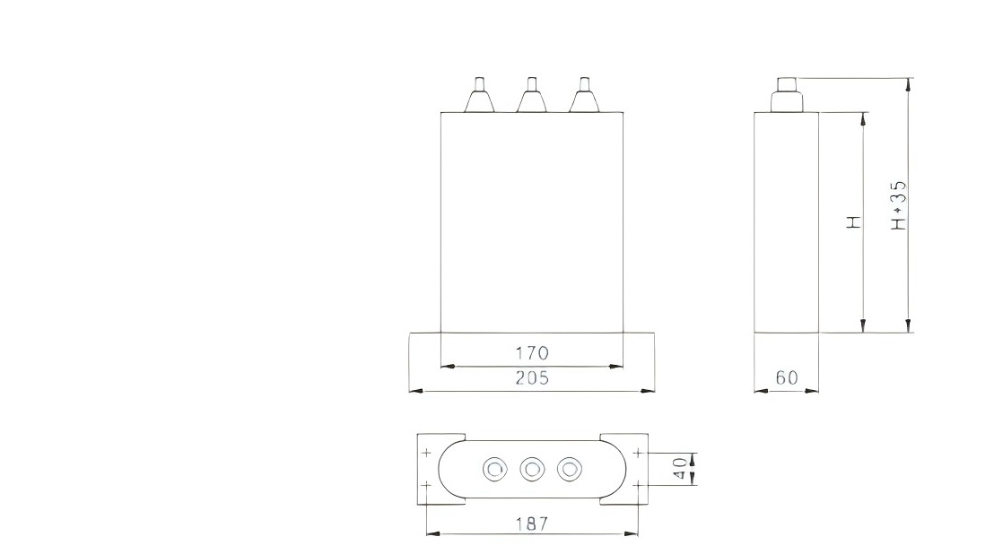 BSMJ0.25-3-3YN Series Self-Healing Power Capacitors High Quality Split Phase Compensation Capacitor BSMJ Low Power Three-phase Capacitor 250V AC Capacitor