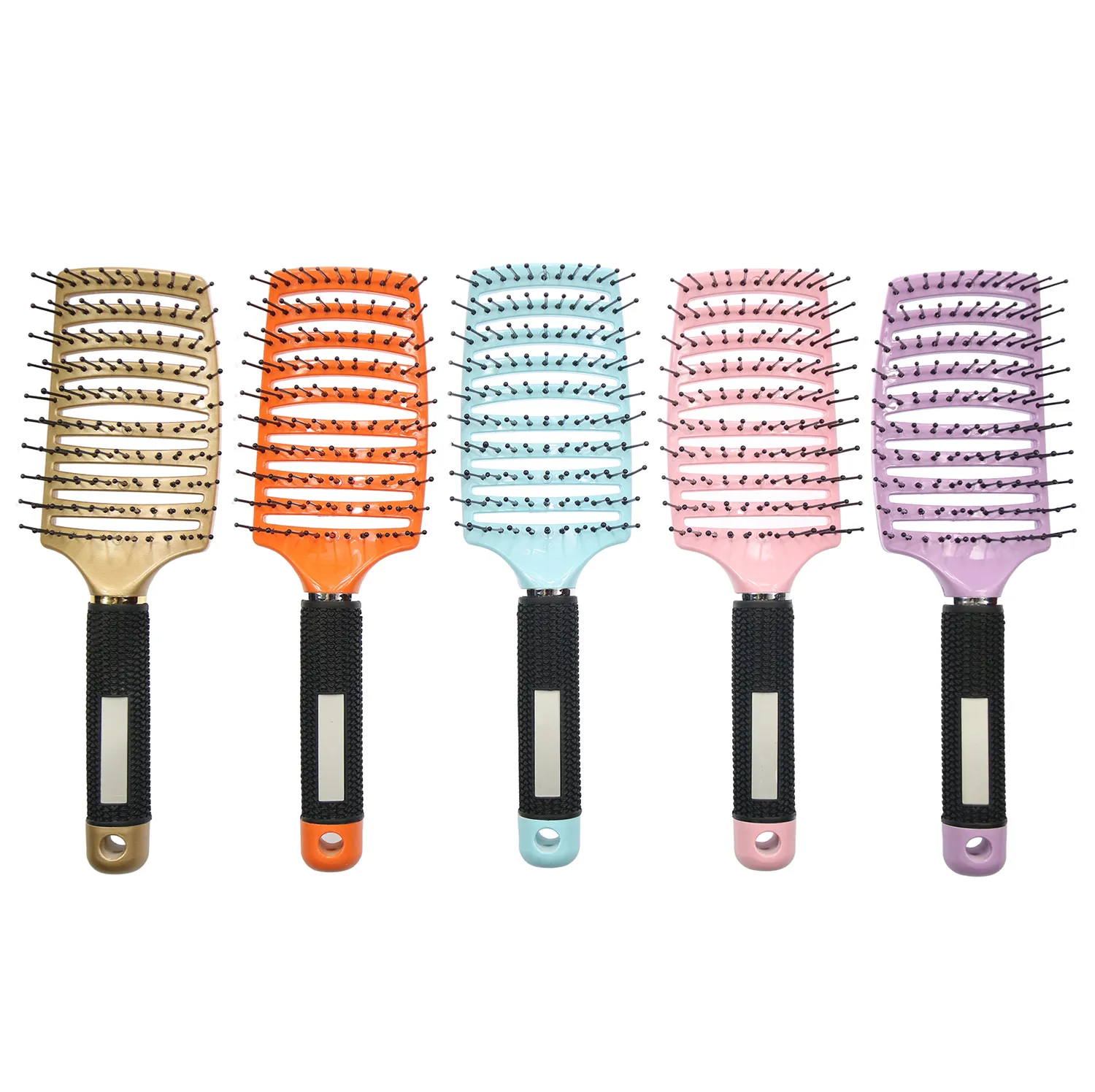 Custom square untangling vent hollow brush