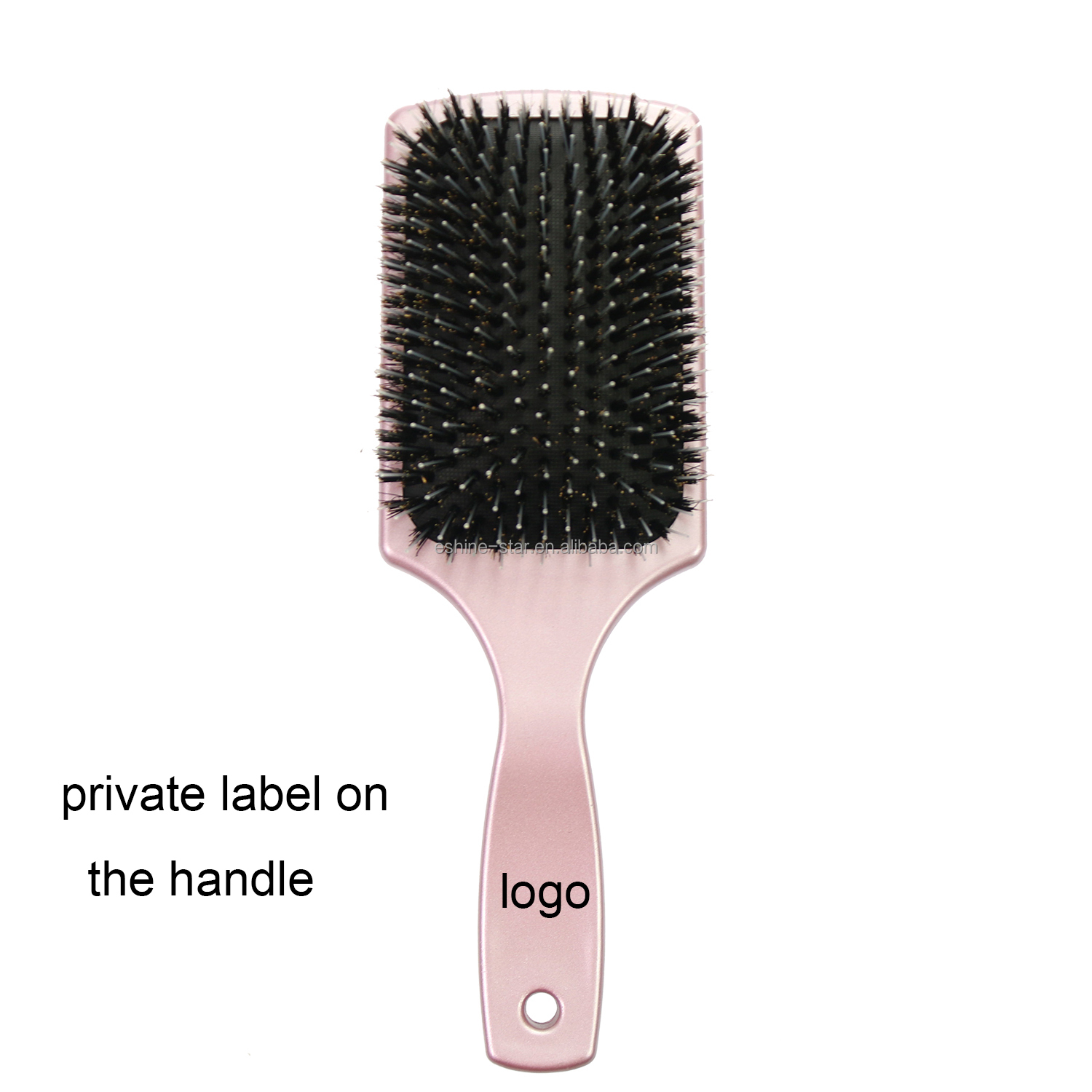 Professional Electroplated Wild Boar Bristle Hairbrush