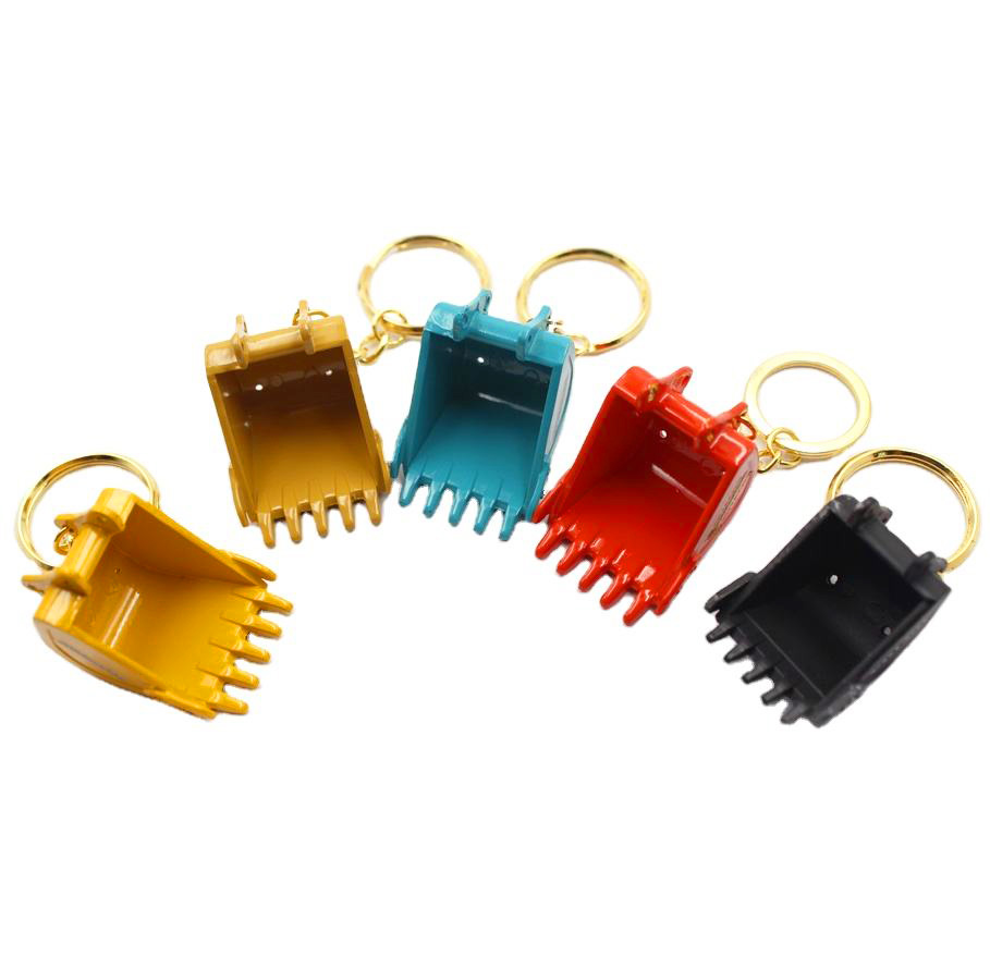 Zinc Alloy 3D Excavator Shovel Keychain-Construction Industry Series