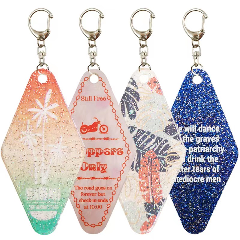 ABS Keychain-Colorful Custom Luggage Hang Tag Hotel Keyring