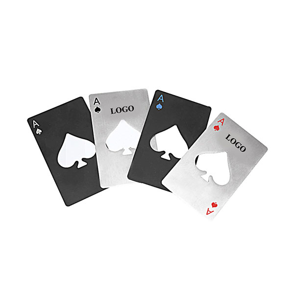 Custom Creative Poker Stainless Steel Bar Bottle Opener