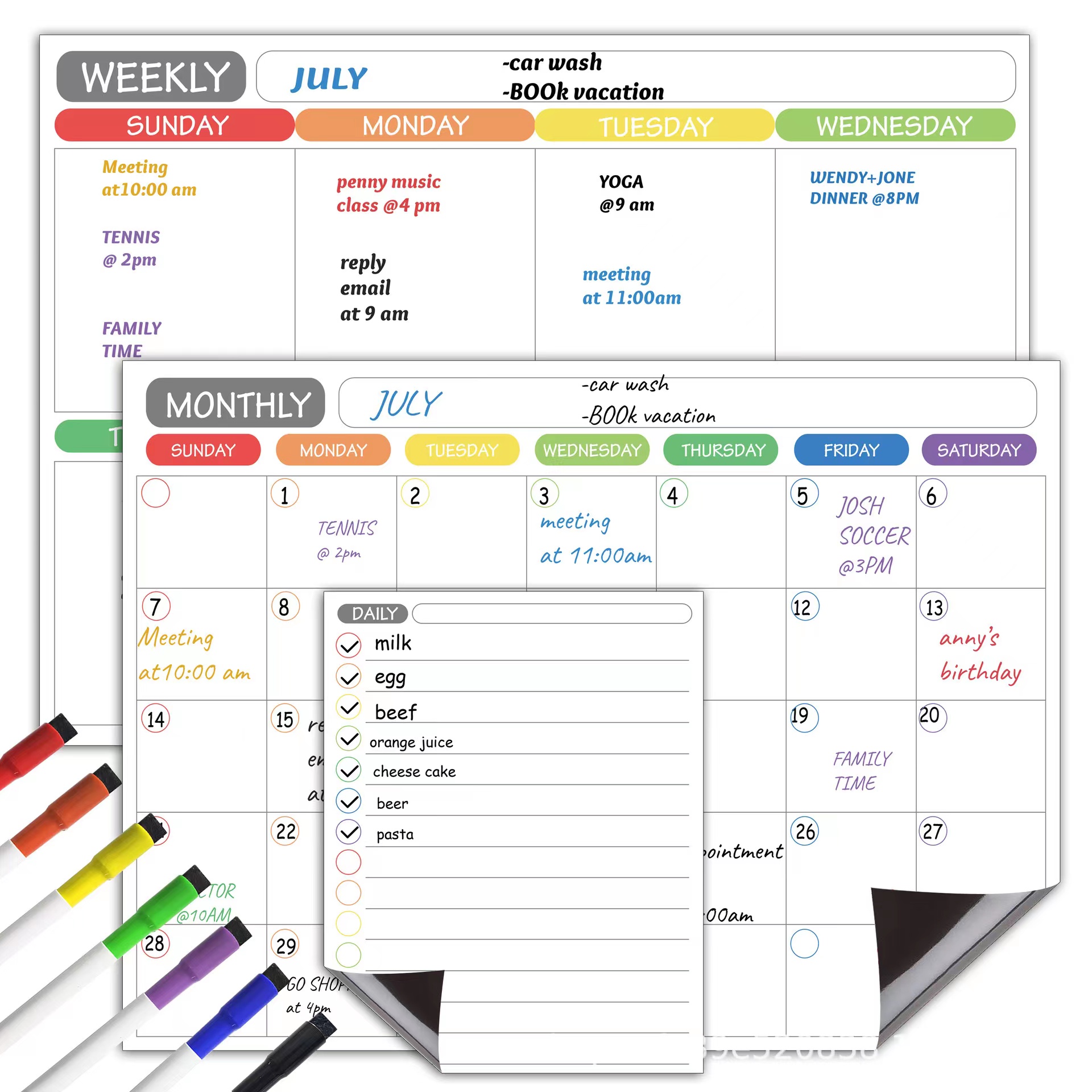 Soft Magnetic Dry Erase Board Whiteboard for Fridge
