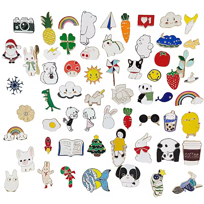 Personalized Cartoon Metal Pins Clothing Bags Accessories Badges