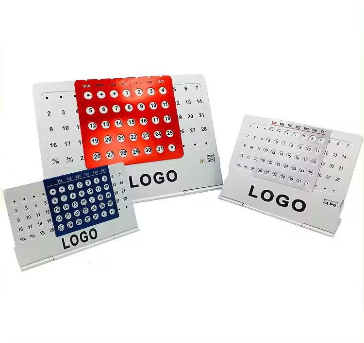 High-Quality Custom Printed Perpetual Metal Calendar for Promotional Souvenirs