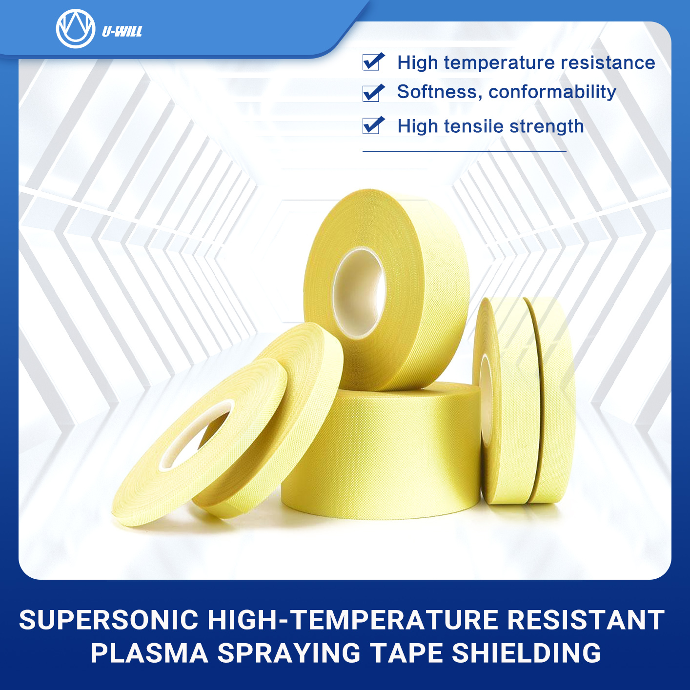 Supersonic high-temperature resistant plasma spraying tape shielding