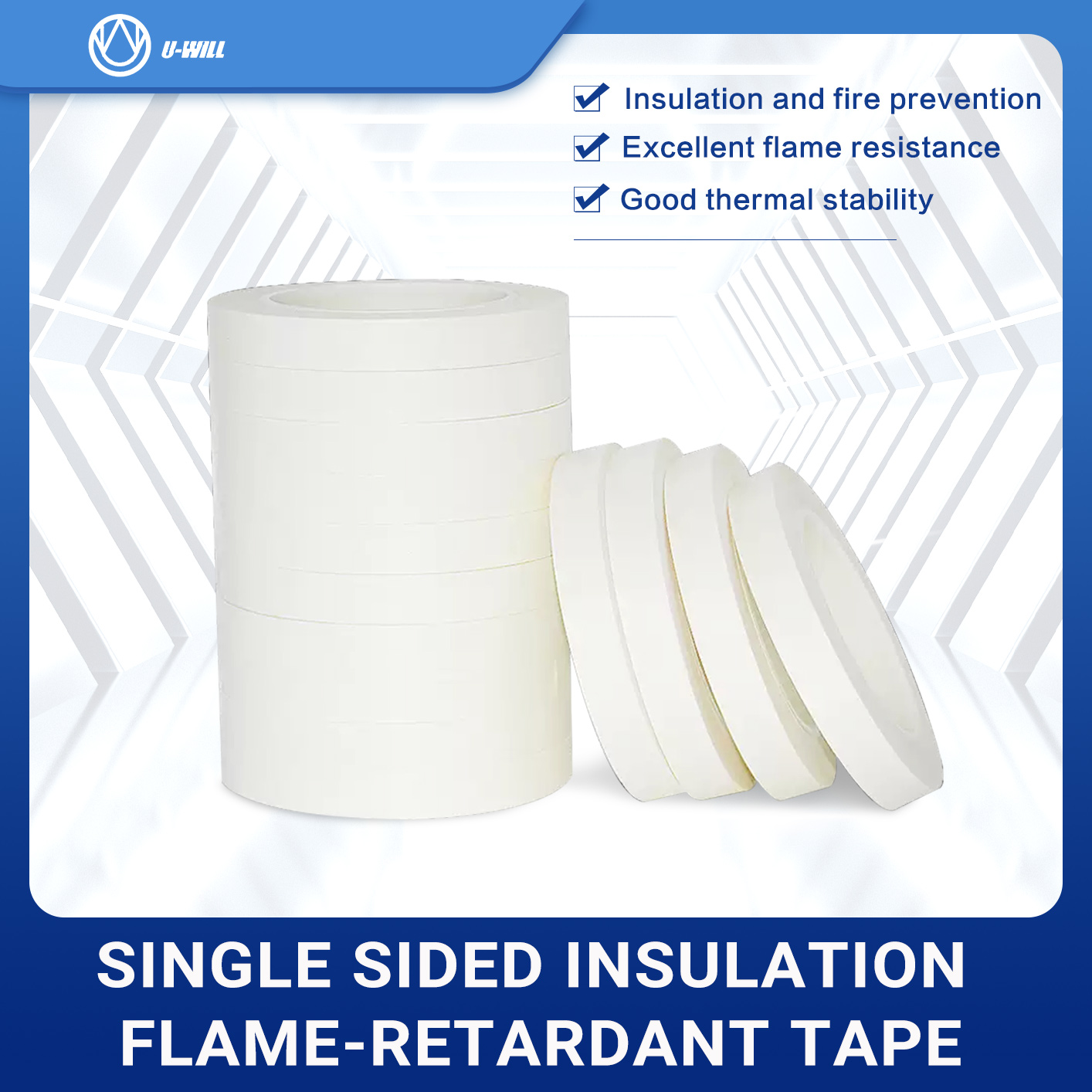 Single sided insulation flame-retardant tape