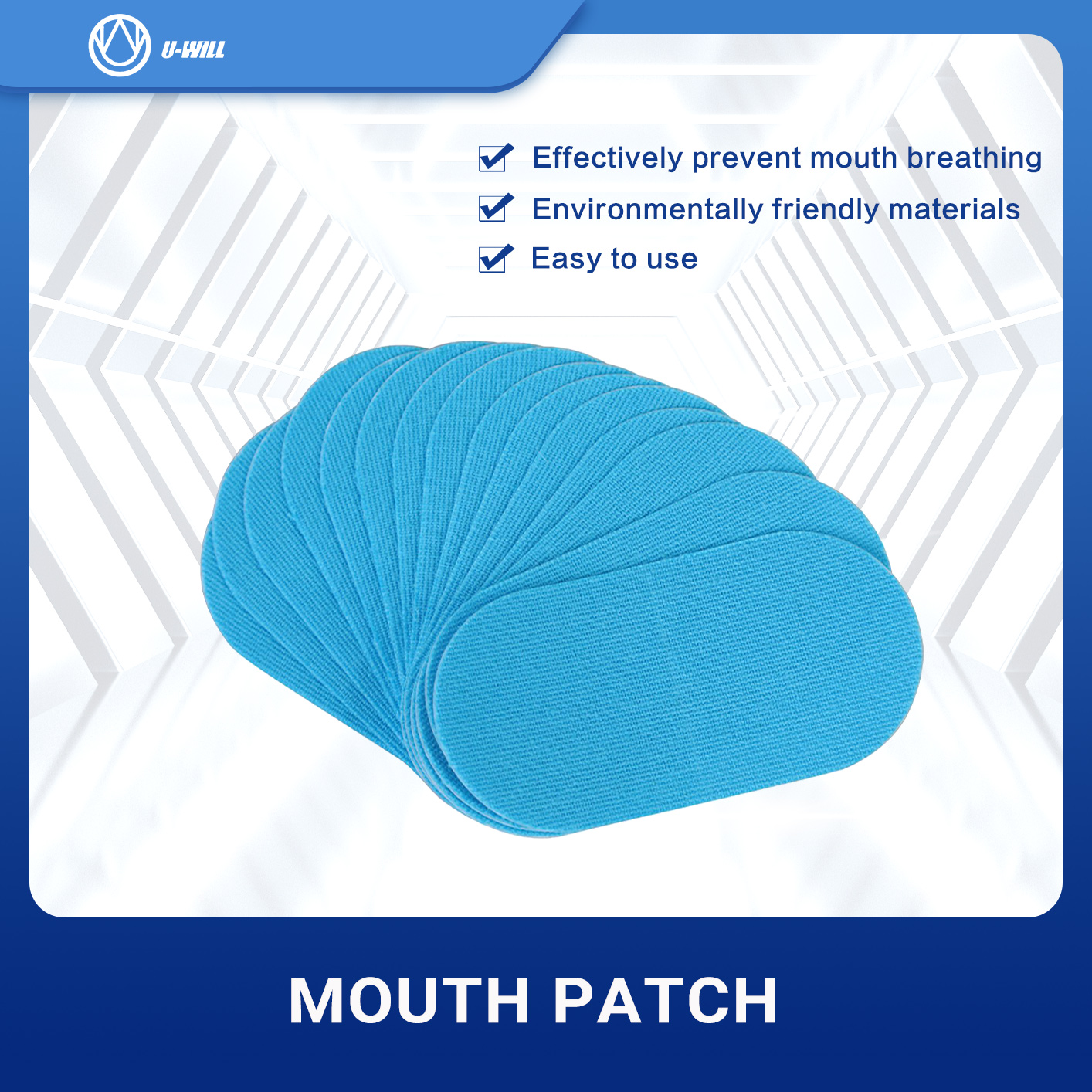 Soft non-woven fabric oral breathing correction patch