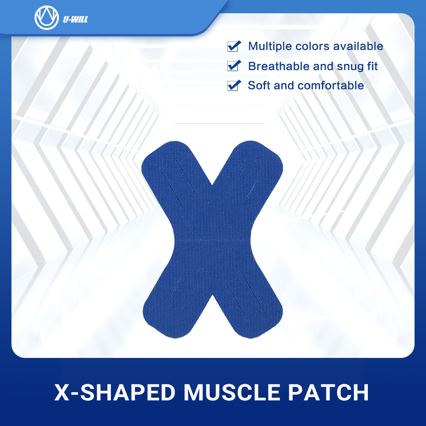 X-shaped muscle patch basketball fitness thigh knee sports support intramuscular bandage care muscle bandage patch