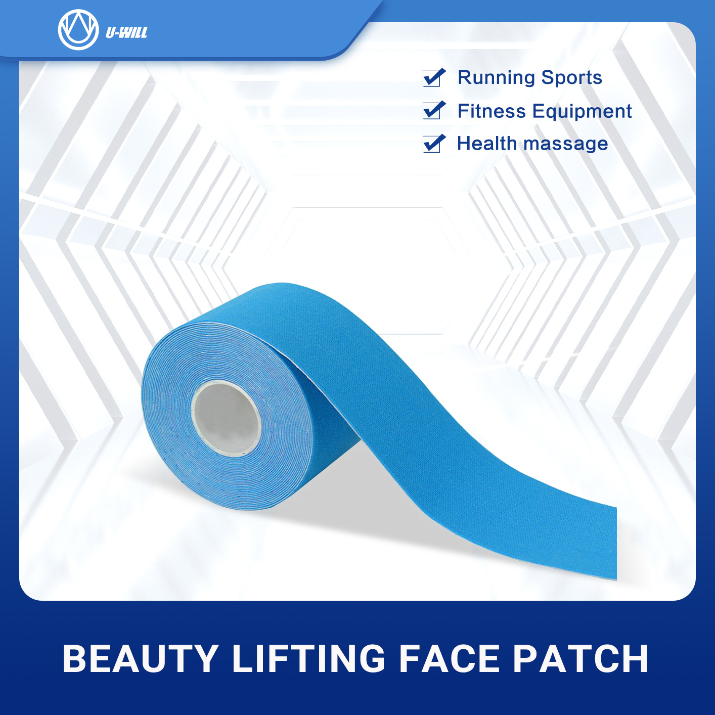 Facial muscle lifting patch