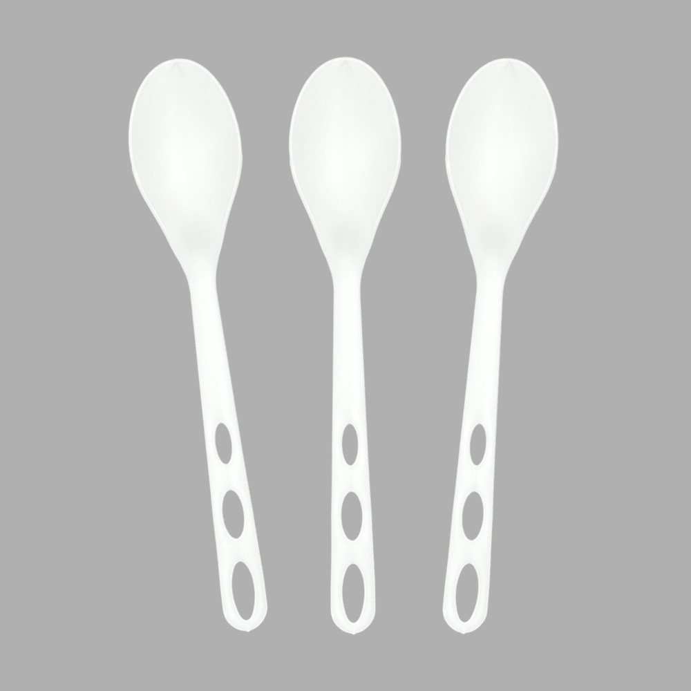 New arrivals SY-09-SP 6.9inch/175mm compostable spoon heavt-duty disposable biodegradable cutlery CPLA spoons