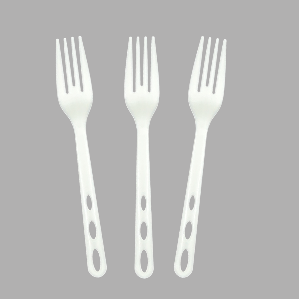 New arrivals SY-08-FO 6.6inch/168mm Natural biodegradable bulk CPLA fork light-weight series CPLA cutlery