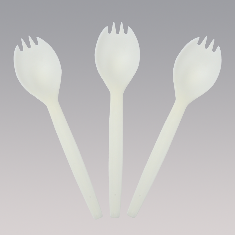Quanhua SY-12-RK  6.1"/155mm(± 2 mm)  PSM spork, bulked or wrapped by bio bags, kraft paper bags or customized packages