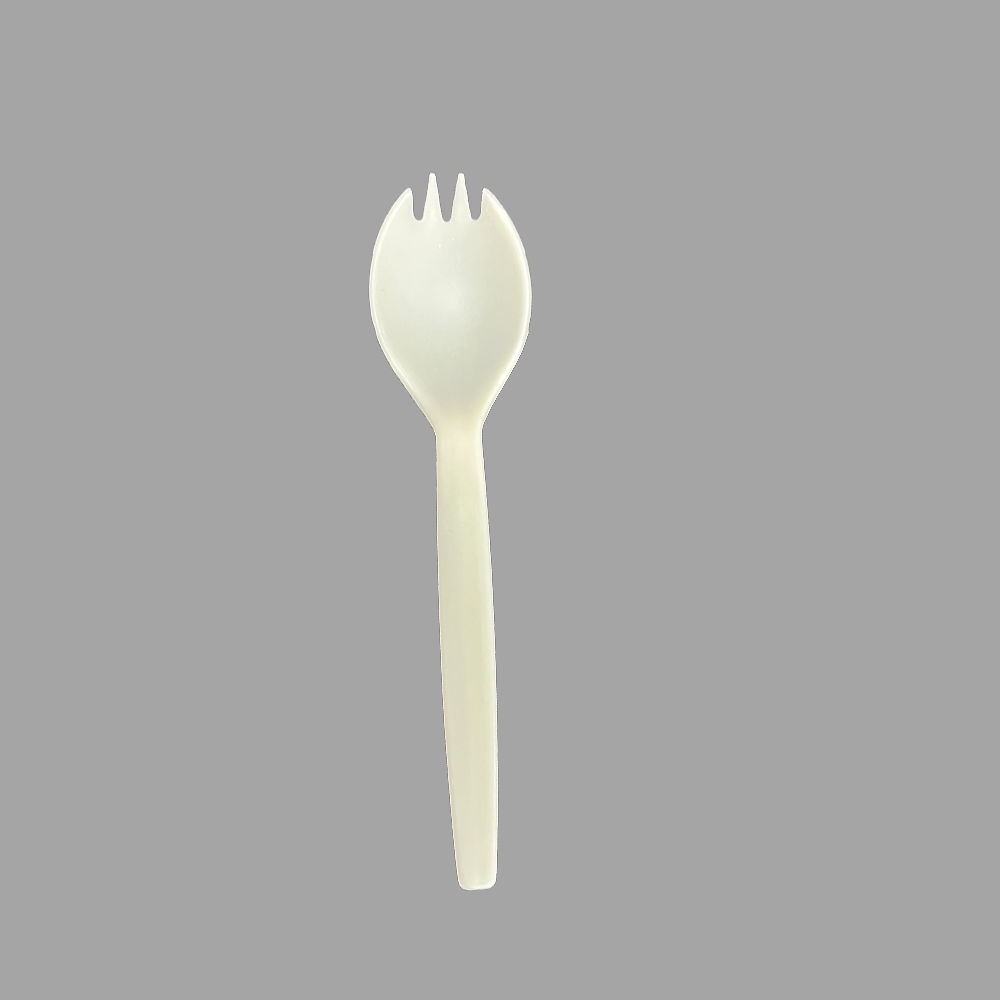 Quanhua SY-12-RK  6.1"/155mm(± 2 mm)  PSM spork, bulked or wrapped by bio bags, kraft paper bags or customized packages