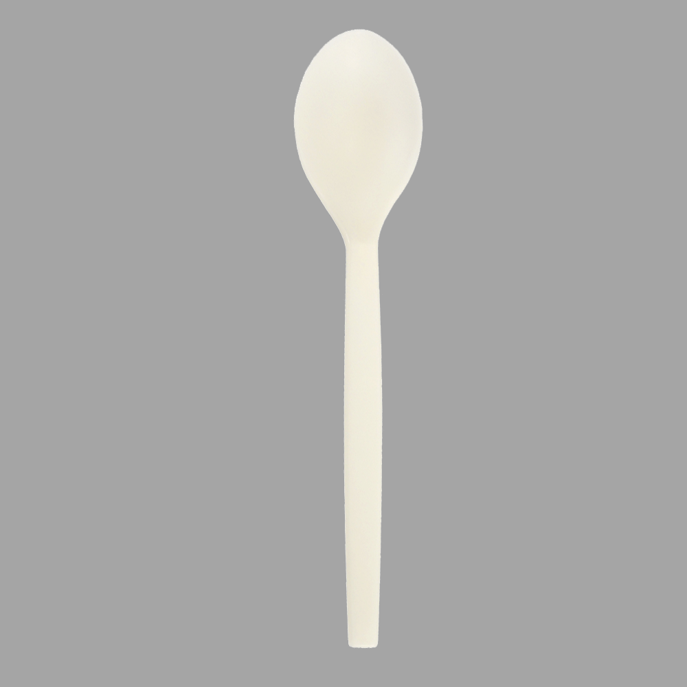 Quanhua SY-03-SP, 6.75inch/171mm(± 2 mm) PSM spoon, CornStarch eating utensils