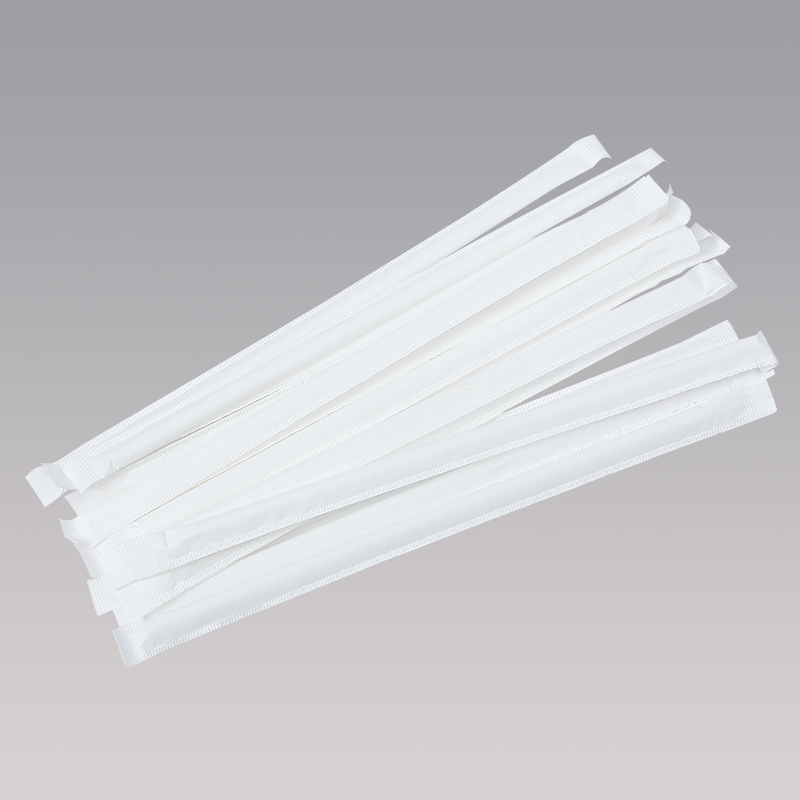 QH-ST-5-I Φ5 x 200 mm Individually Wrapped Biodegradable PLA drinking straw.