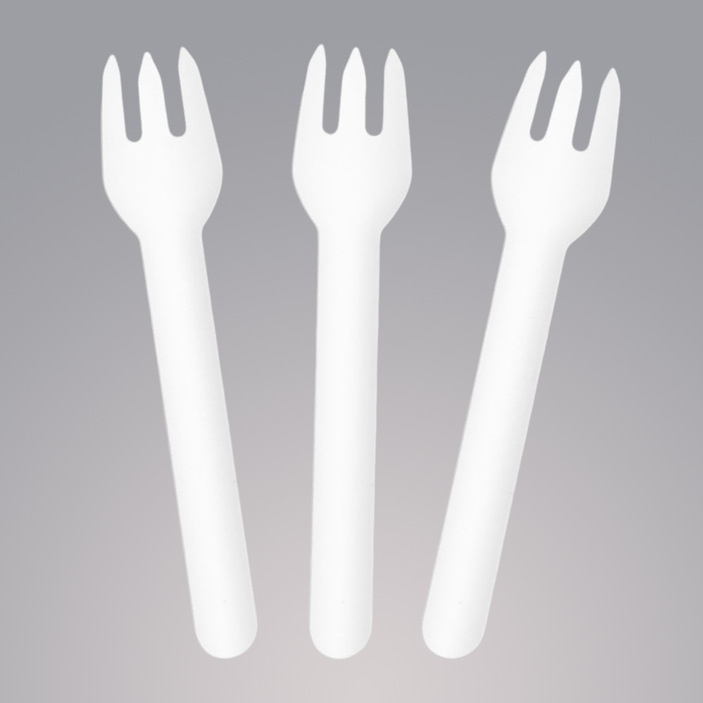 Quanhua SY-FB-6-FO, 6.2inch/158mm Eco-friendly Paper Fork in bulk packaging