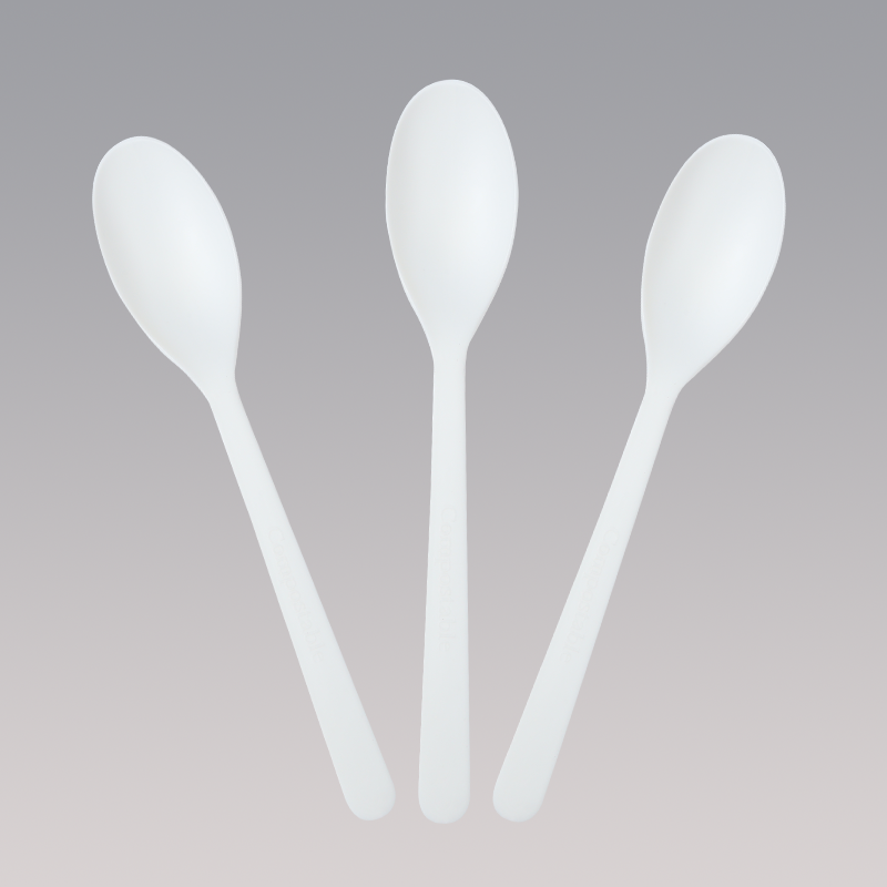 SY-004 4.5inch/114mm Composatble Customized spoon in bulk package