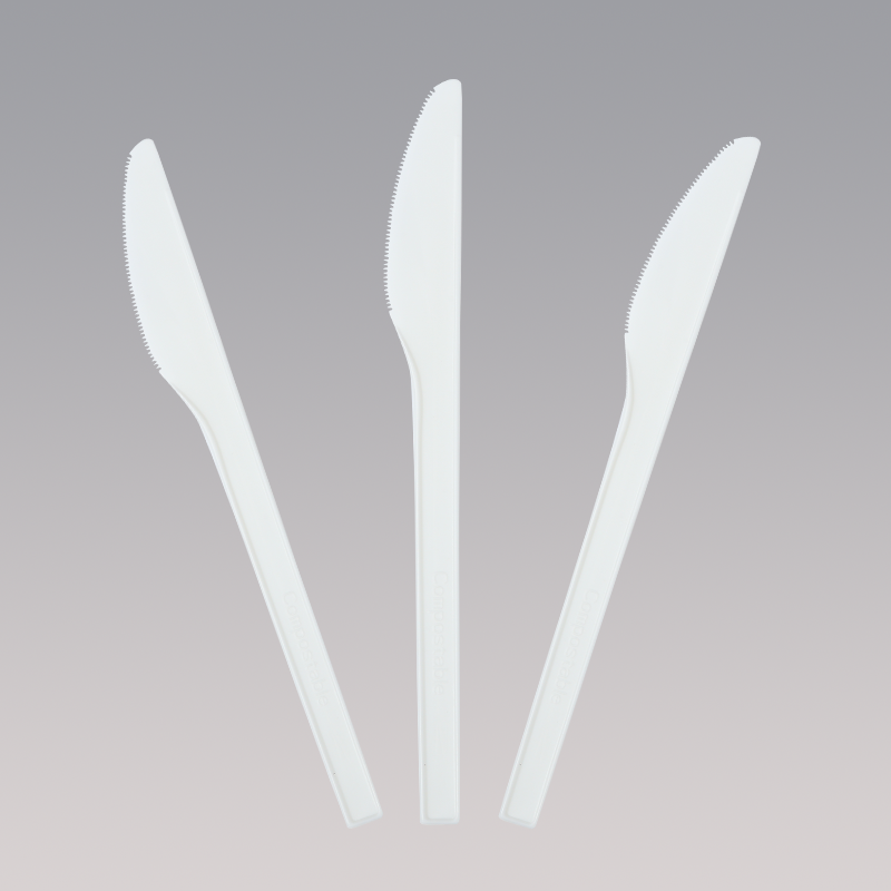 Quanhua SY-16-KN, 6.7inch/171mm CPLA knife, Biodegradable&Compostable eating utensils