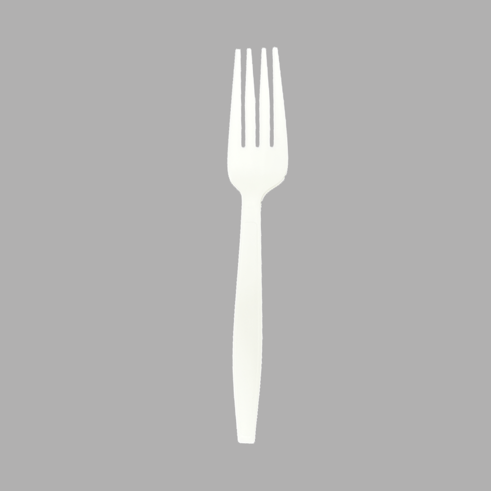 SY-15-FO BPI certified biodegradable & compostable CPLA forks 155mm/6.1 inch in bulk packages