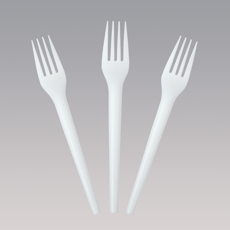 SY-16-FO 6.7inch/171mm white CPLA fork in bulk package