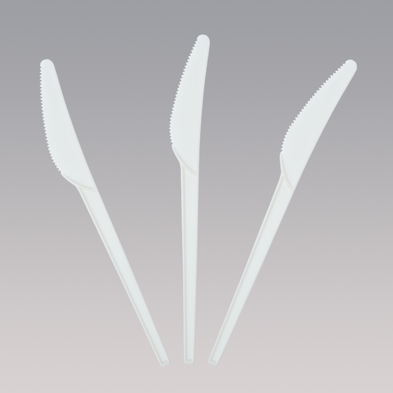 Quanhua SY-001, 6.5inch/165mm CPLA knife, Disposable ECO friendly cornstarch flatware.