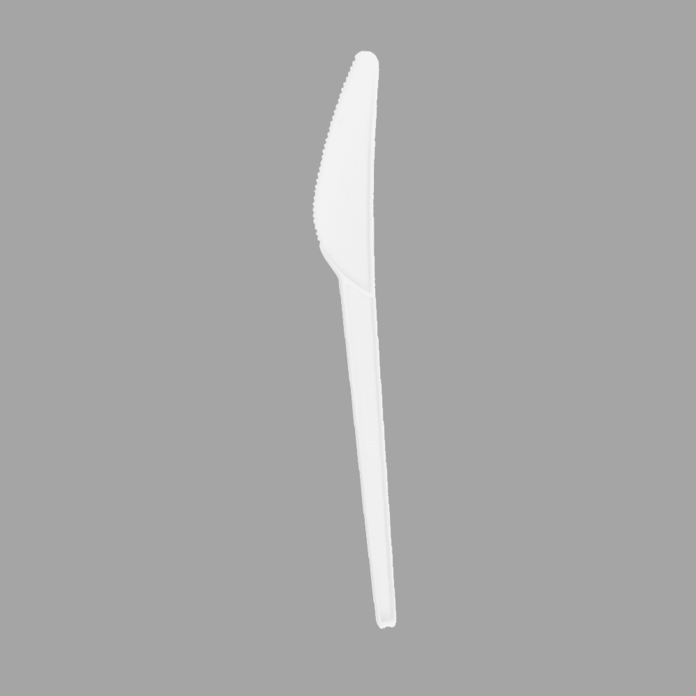 Quanhua SY-001, 6.5inch/165mm CPLA knife, Disposable ECO friendly cornstarch flatware.