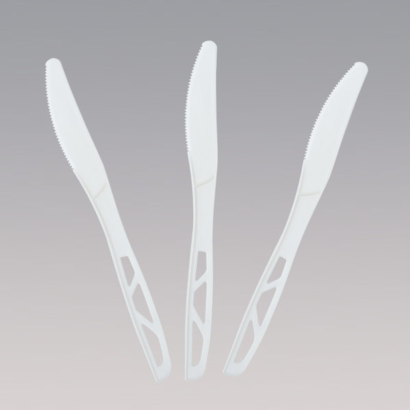 Quanhua SY-017-KN, 6.85inch/174mm CPLA knife, Disposable ECO friendly Biodegradable Utensil.