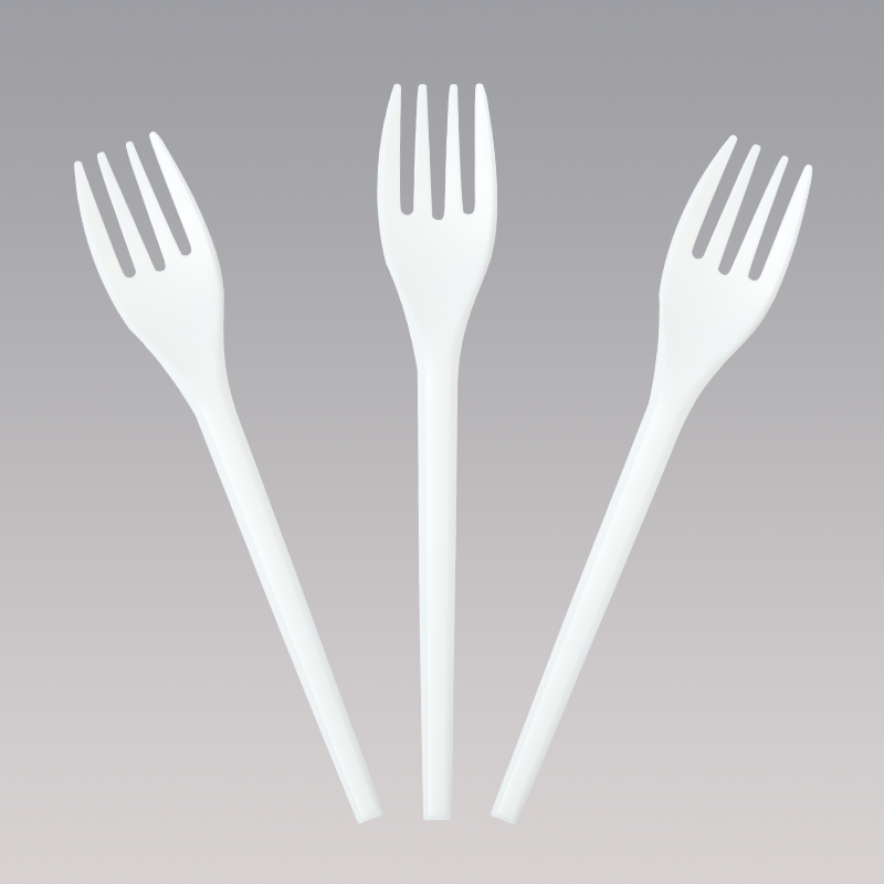 SY-022 6.75inch/171mm Quanhua certified compostable forks made from plants for homes offices bulk size sturdy convenient disposable forks