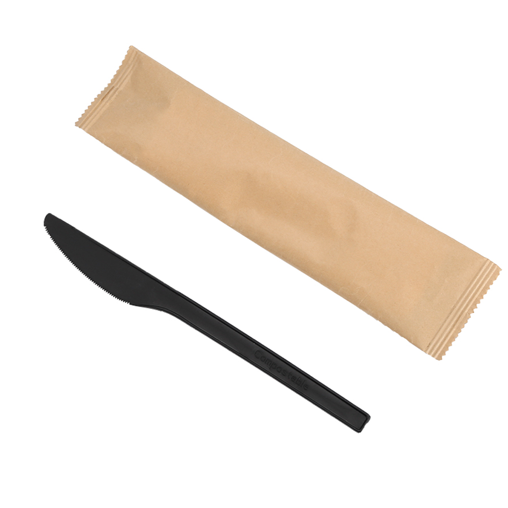 Quanhua Individually Wrapped SY-16-KN-I, 6.7inch/171mm CPLA knife, Biodegradable&Compostable eating utensils