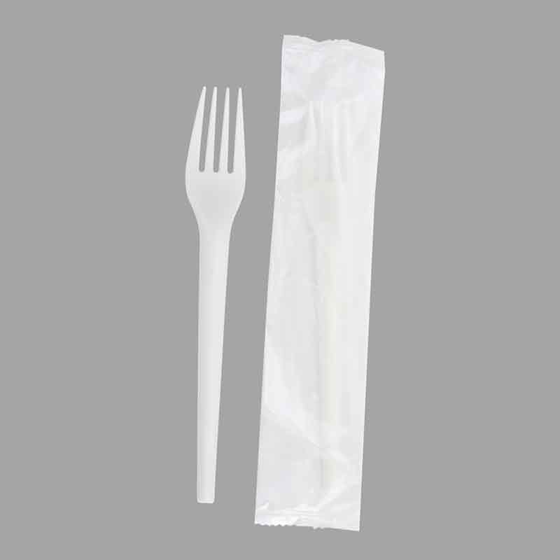 Quanhua Individually Wrapped SY-16-FO-I, 6.7inch/171mm CPLA Fork, Biodegradable&Compostable eating utensils