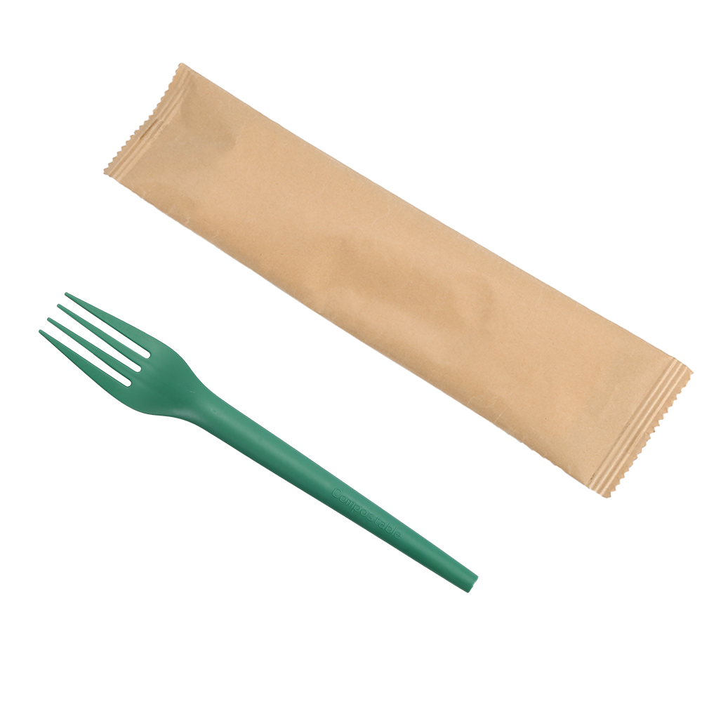 Quanhua Individually Wrapped SY-16-FO-I, 6.7inch/171mm CPLA Fork, Biodegradable&Compostable eating utensils