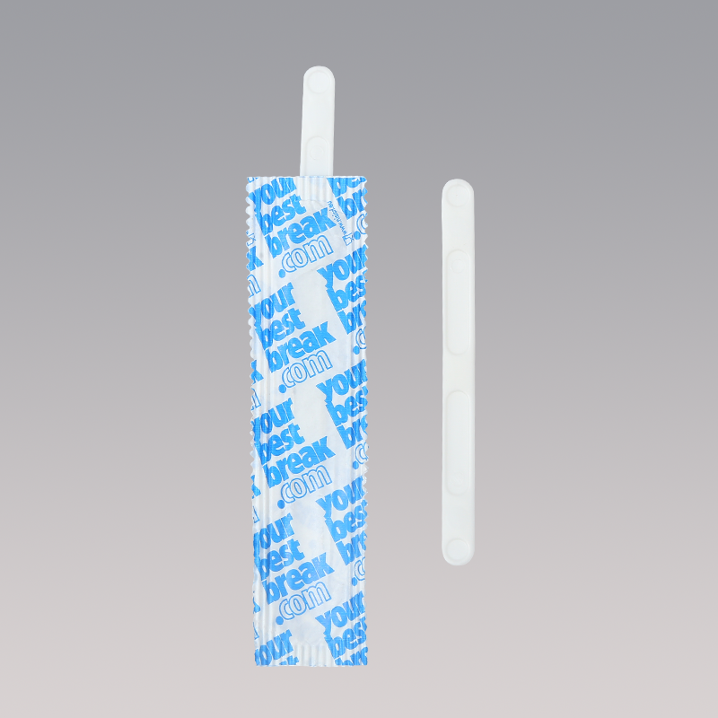 Quanhua SY-24-CS-I, Individually wrapped CPLA coffee stirrer for hot drinks cocktail coffee Disposable ECO friendly high quality coffee stirrer.