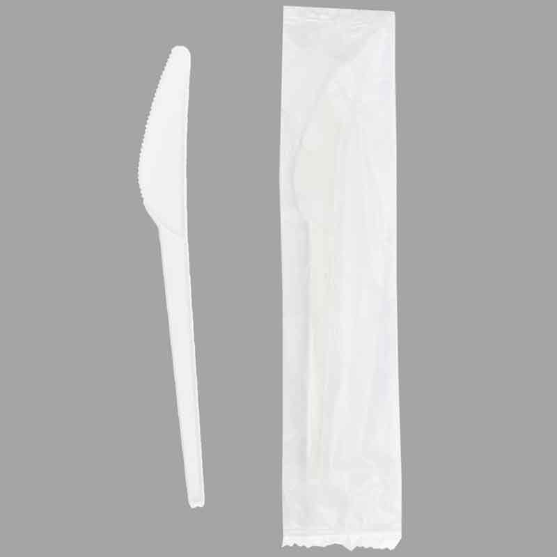 Quanhua SY-001-I, 6.5inch/165mm CPLA knife, Individually wrapped lightweight CPLA knife.