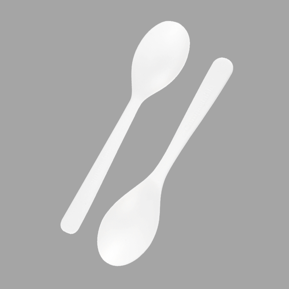 SY-004 4.5inch/114mm Composatble Customized spoon in bulk package