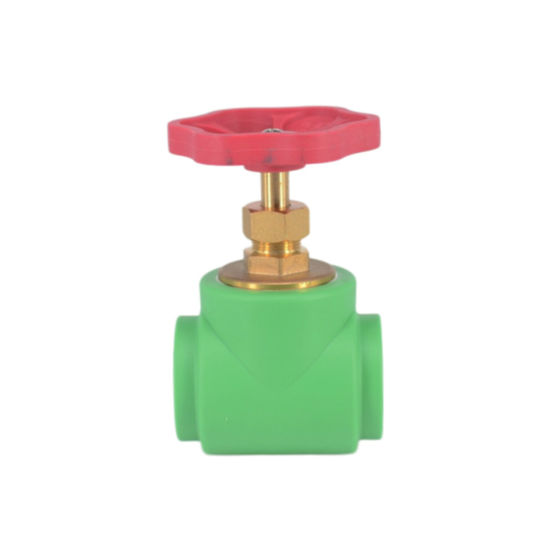 Adaptor valvae portae PPR viridis altae efficientiae, una cum manubrio rotae, ad claudendum segmentum.