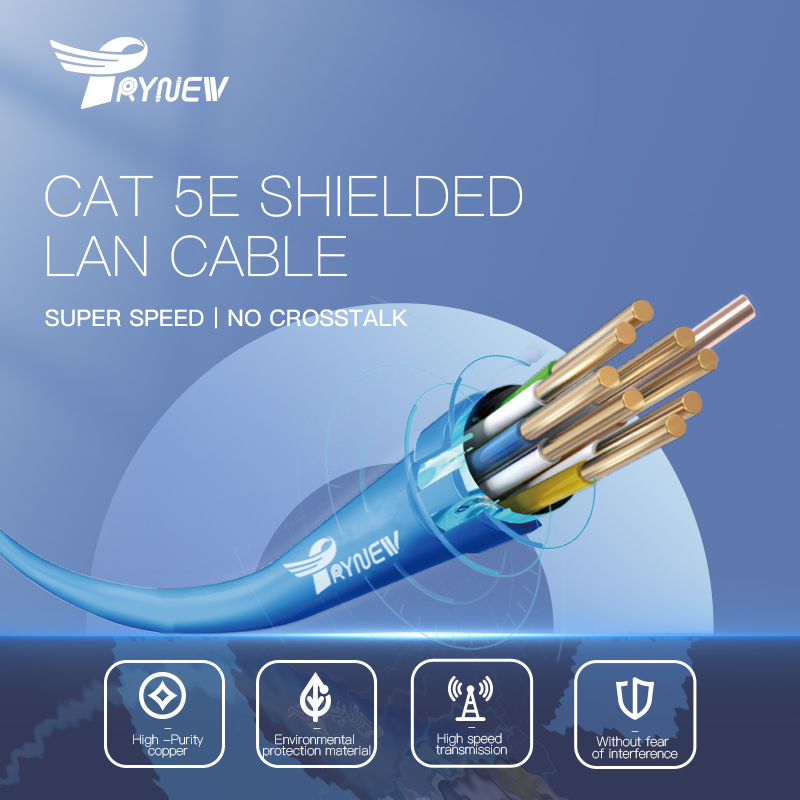 Cat 5e Shieled Lan Cable Network Ethernet Cable