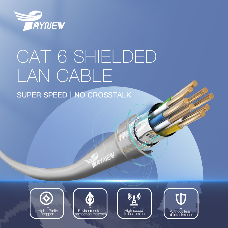 Cat 6 Shielded Lan Cable Network Ethernet Cable